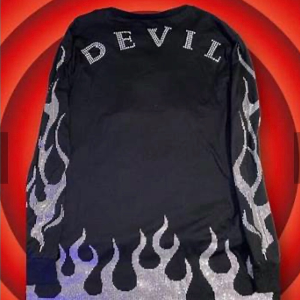 LOONEY TUNES -Dolls Kill -Tasmanian Devil Rhinestone Graphic Tee NEW - Picture 9 of 9